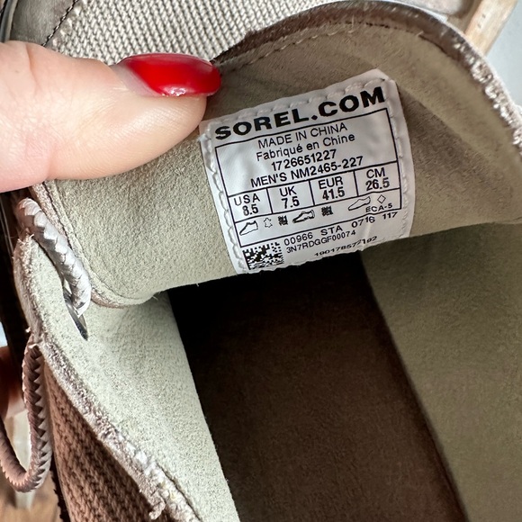 Sorel Madson Wingtip Lace Up Chukka Shoes Pebble Mud Waterproof Mens Sz: 8.5 - Picture 7 of 13